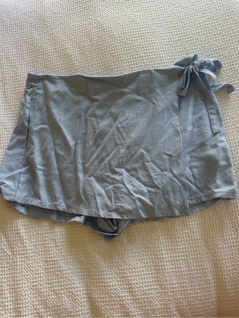 ARULA Light Blue Wrap Skort with Side Tie